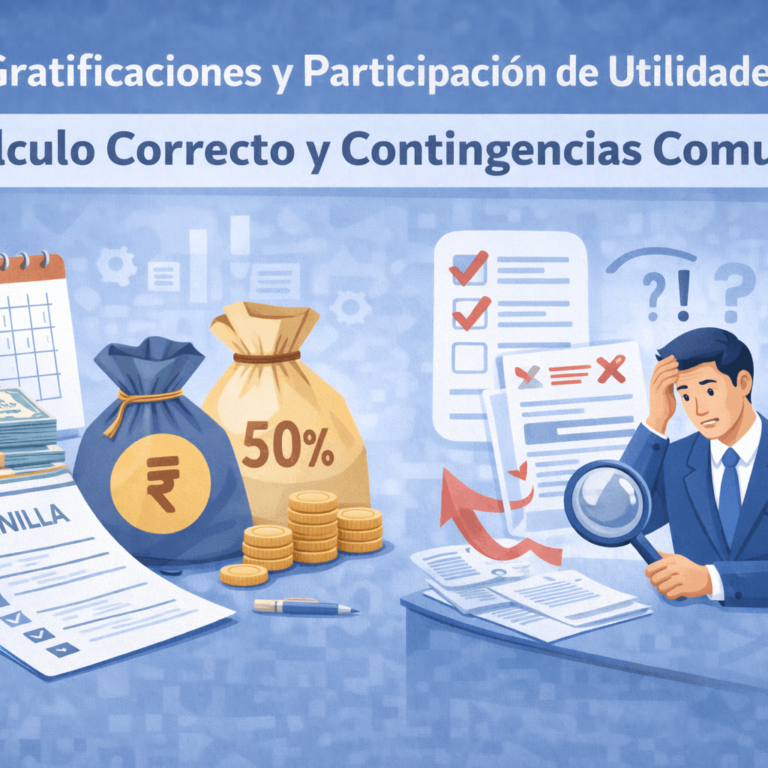Read more about the article Gratificaciones y Participación de Utilidades: Cálculo Correcto y Contingencias Comunes